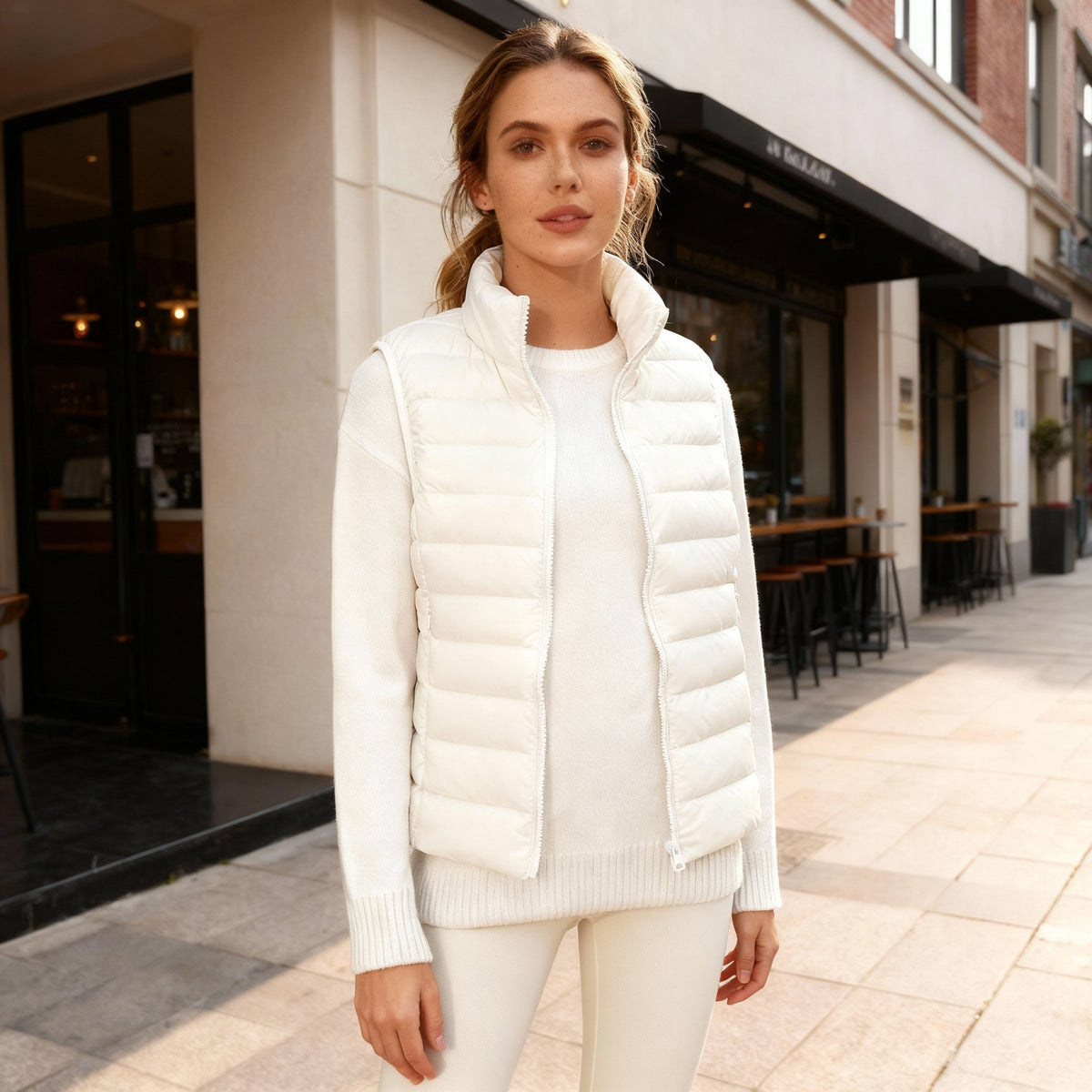 Gilet ultraleggero in piuma per un comfort elegante