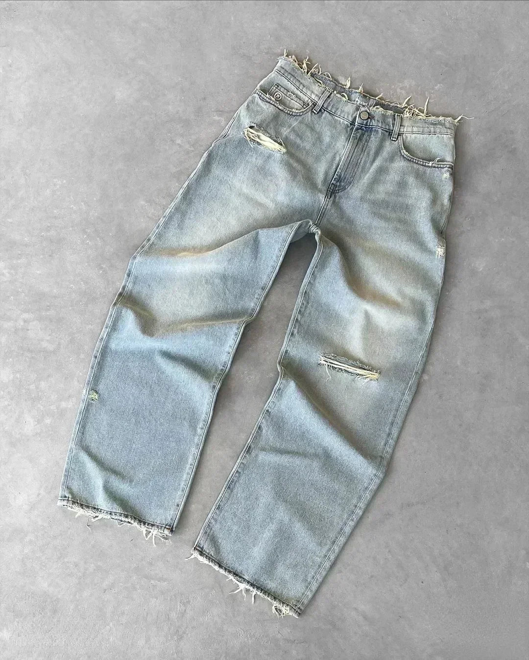 Jeans retrò lavati in stile americano da uomo